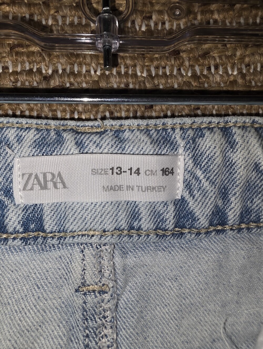 Zara Girls Denim Maxi Skirt With Adjustable Waist Size Girls 14 - Picture 4 of 6